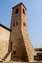 Medieval castle tower in the blue sky of ArquÃÂ  Petrarca Veneto Italy